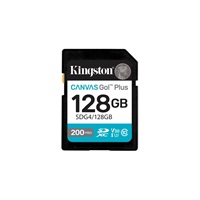Kingston SDXC karta 128GB Canvas Go! Plus, R:200/W:160MB/s, Class 10, UHS-I, U3, V30