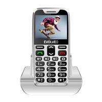 EVOLVEO EasyPhone XR, mobilní telefon pro seniory s nabíjecím stojánkem, bílá