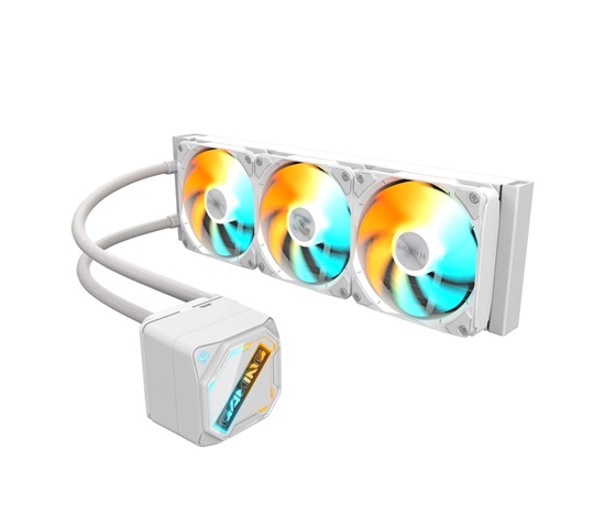 GIGABYTE Vodní chladič GAMING 360 ICE, 3x120mm, ARGB, LGA1851, AM5, bílá