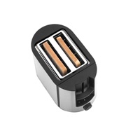 WMF Bueno Pro topinkovač, 870 W, 6 úrovní opekání, odnímatelná přihrádka na dorbky, nerez / černá