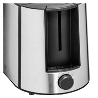 WMF Bueno Pro topinkovač, 870 W, 6 úrovní opekání, odnímatelná přihrádka na dorbky, nerez / černá