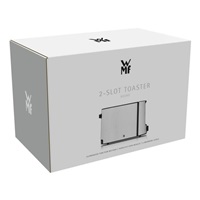 WMF Bueno Pro topinkovač, 870 W, 6 úrovní opekání, odnímatelná přihrádka na dorbky, nerez / černá