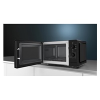 Siemens iQ300 FF020LMB2, mikrovlnná trouba, 800 W, 5 úrovní ohřevu, talíř 27 cm, černá