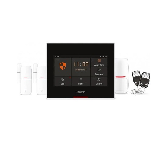 iGET HOME X5 Advanced - Domovní Wi-Fi smart alarm s LCD, kompletní set, podpora Tuya