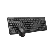 C-TECH klávesnice s myší WLKMC-04, Bezdrátový set 2.4GHz, CZ, Černá