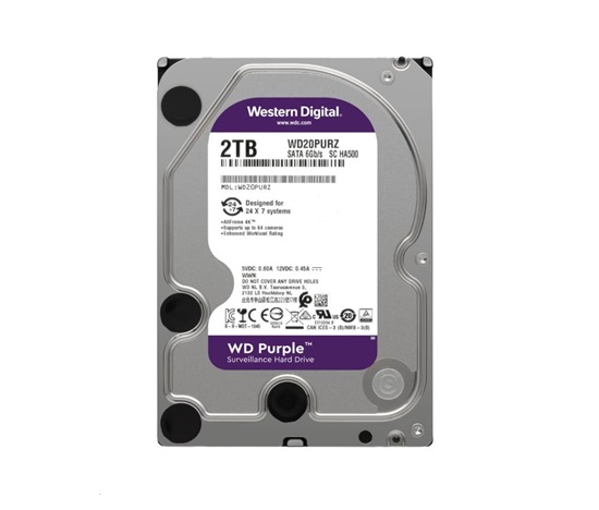 BAZAR - WD PURPLE WD23PURZ 2TB, SATA III 3.5", 64MB, 175MB/s, Low Noise, CMR