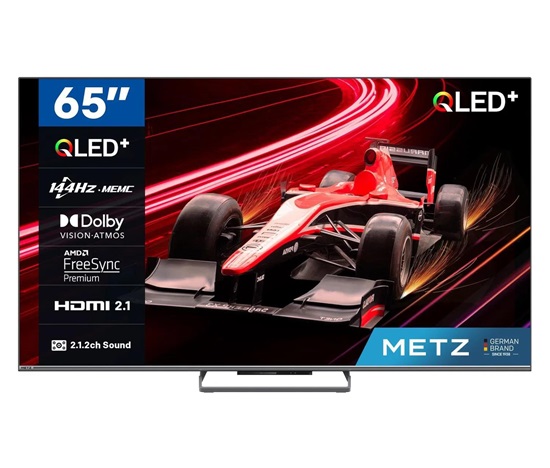 Metz 65MQE8000Z 65" TV, 4K Ultra HD, QLED, Bluetooth, Dolby Atmos, HDR, Google TV, AMD FreeSync Premium