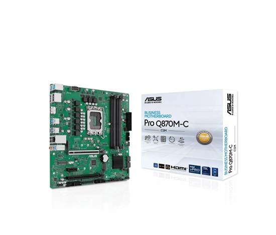 ASUS MB Sc LGA1851 PRO Q870M-C-CSM, Intel Q870, 4xDDR5, 2xDP, 1xHDMI, mATX