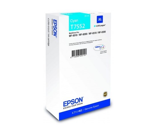 EPSON Ink bar WF-8xxx Series Ink Cartridge XL Cyan - 4000str. (39 ml)