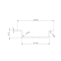 TRITON DIN nosná lišta TH 35-7,5, 1m