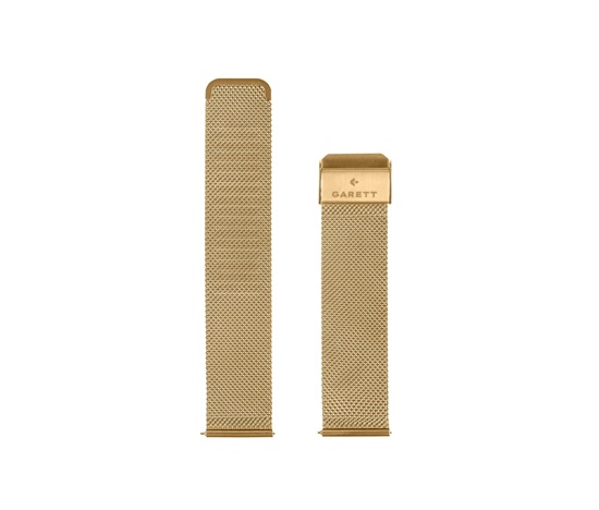 Garett univerzální řemínek 18 mm, zlatý kovový, typ Mesh