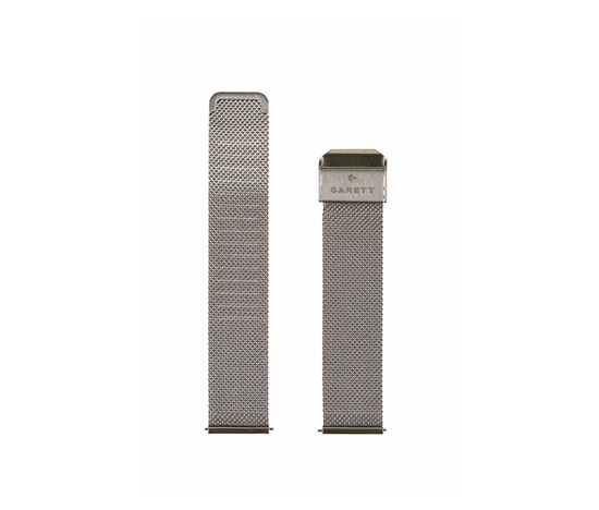 Garett univerzální řemínek 18 mm, stříbrný kovový, typ Mesh
