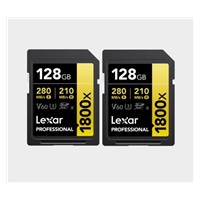 Lexar SDXC Pro 1800x U3 UHS-II R280/W210 (V60) 128GB - 2pack