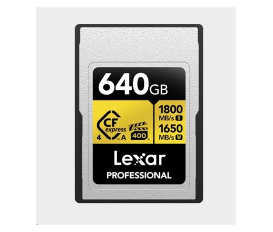 Lexar CFexpress 4.0 Pro Gold, VPG400, R1800/W1650 (Type A) 640GB