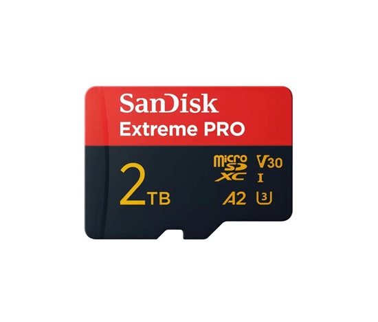 SanDisk micro SDXC karta 2TB Extreme PRO (250 MB/s A2 UHS-I U3 V30) + adaptér