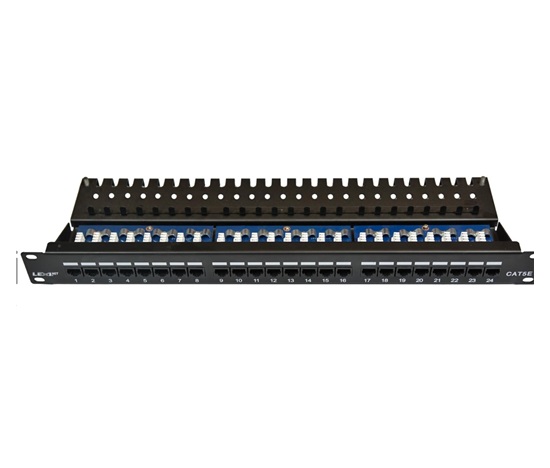 19" Patch panel LEXI-Net 24port, CAT5E UTP horní zářez