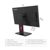 LENOVO LCD ThinkVision T27Q-40- 27",IPS,mat,16:9,2560x1440,178/178,4/6ms,350cd/m2,1500:1,DP,HDMI,PIVOT,VESA,3Y