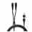 CONNECT IT Nabíjecí kabel Wirez 4v1, USB-C/USB, Lightning/USB-C, 1.25m, černá