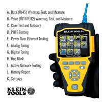 KLEIN TOOLS - VDV Scout® Pro Max Tester s přijímačem Set - 20x RJ45, 20x F-konektor