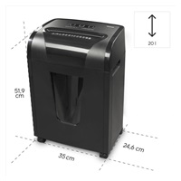 Hama Premium M10+, skartovačka, micro rez, 10 listov, stupeň utajenia P-5, 20 l