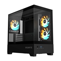 GIGABYTE case GB-C201P, Mid tower, 2xUSB 3.0, 3x 120mm ARGB Fan, černá