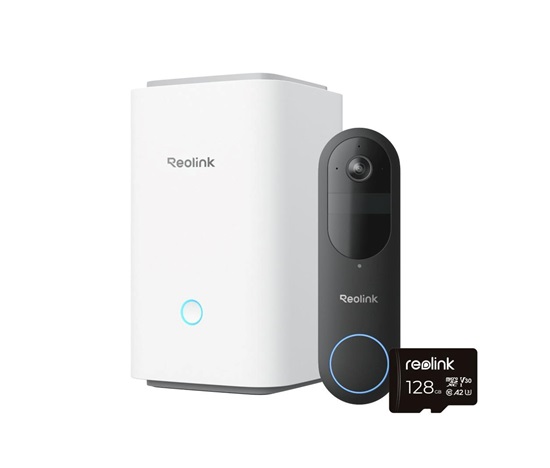 REOLINK bezpečnostní video zvonek D340B + Hub 1 + 128GB microSD