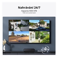 REOLINK bezpečnostní NVR jednotka NVS4, Kapacita až 6TB, 4 Kanálů s 16MP