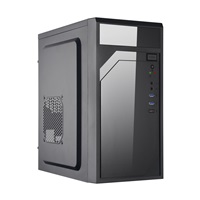 EUROCASE skříň ML M6-590B, Mini Tower, 1xUSB-C, 2x USB 3.0, 2x audio, černá
