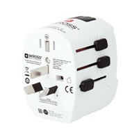 SKROSS cestovní adaptér PRO Light USB AC45PD - World, UK+USA+AUS/CN, univerzální, uzemněný, USB A+C 45W