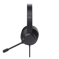 TRUST sluchátka AYDA Max, 3.5mm Jack, černá