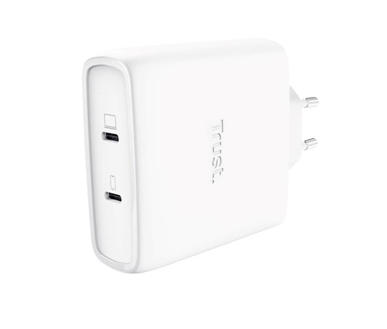 TRUST napájecí adaptér MAXO 100W 2-Port, USB-C, bílá