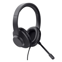 TRUST sluchátka AYDA Max, USB-C/USB-A, černá