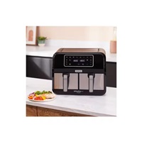 Kenwood kHealthy horkovzdušná fritéza, 1700 W, se dvěma zásuvkami, 4+4 l, 8 programů, černá