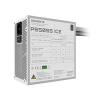 GIGABYTE zdroj P550SS ICE, 550W, 80+ Silver, 120mm, ATX 3.0, bílá