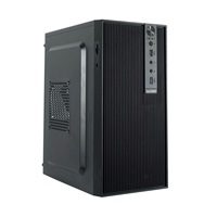 1stCOOL skříň STEP 6, micro tower, AU, USB 3.0, USB-C, CR, bez zdroje, černá