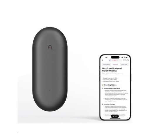 PLAUD Note Pin Grey - AI hlasový záznamník (2025)