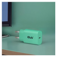 Club3D Nabíječka, USB-C, Power Delivery 15V/2A, 2-pack, zelená