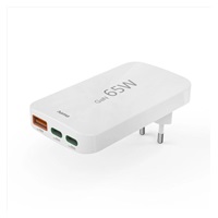 Hama rýchla USB nabíjačka GaN 2x USB-C + USB-A, PD/QC 65 W, plochá, skladacia