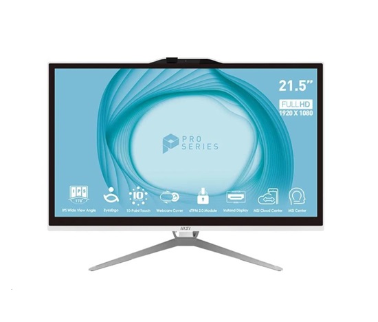 MSI PC AiO PRO AP222T,i3-13100,21.5" FHD,8GB,512GB SSD,UHD 730,No OS,White