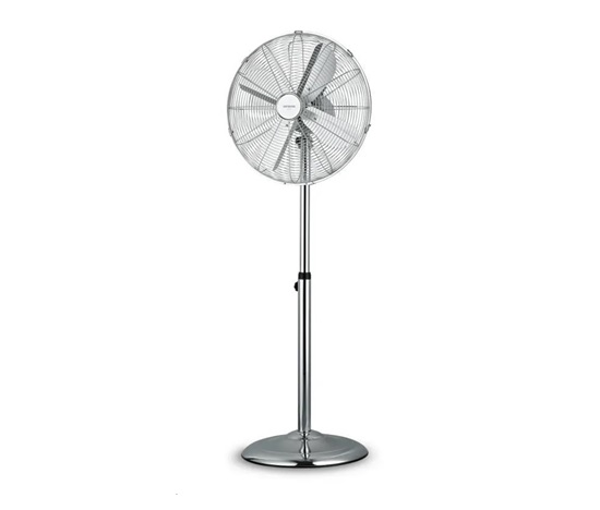 Orava SF-200 X stojanový kovový ventilátor, 3 stupně rychlosti, automatické otáčení, stříbrná