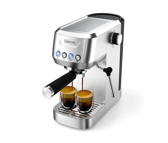 Salente Coffio, pákový kávovar, nerez