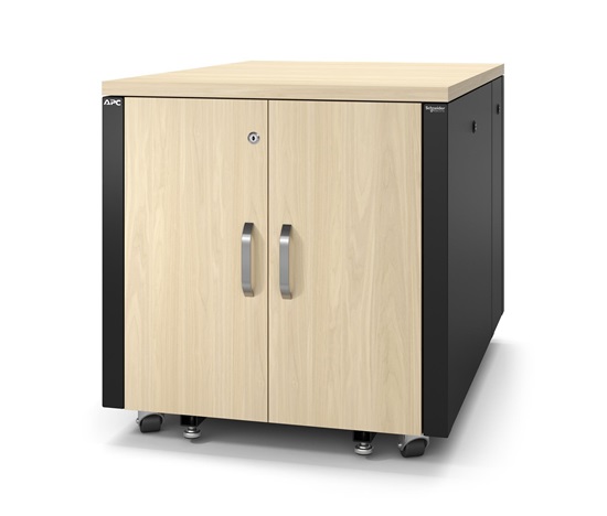 APC NetShelter Soundproof, 12U, Server Rack Enclosure, Maple