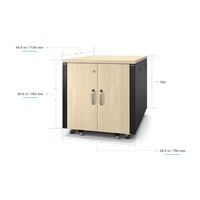 APC NetShelter Soundproof, 12U, Server Rack Enclosure, Maple