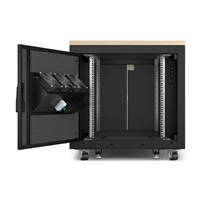 APC NetShelter Soundproof, 12U, Server Rack Enclosure, Maple