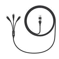 CONNECT IT Nabíjecí kabel Wirez 6v1, USB-C/USB, Lightning + 2x USB-C, 1.25m, černá