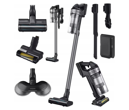 Samsung Stick vacuum AC Dry HEPA Bagless 0.8 L 550 W Black, Grey, EU