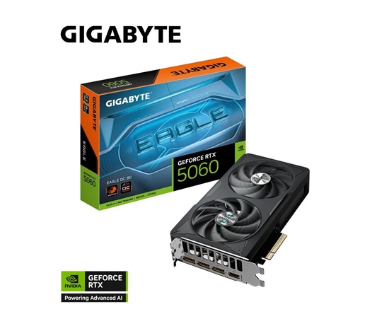GIGABYTE VGA NVIDIA GeForce RTX 5060 EAGLE OC 8G, 8G GDDR7, 3xDP, 1xHDMI