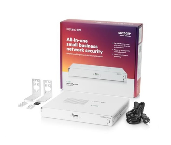HPE Networking Instant On Secure Gateway 5-port SmartRate 2.5G PoE+ 64W SG2505P