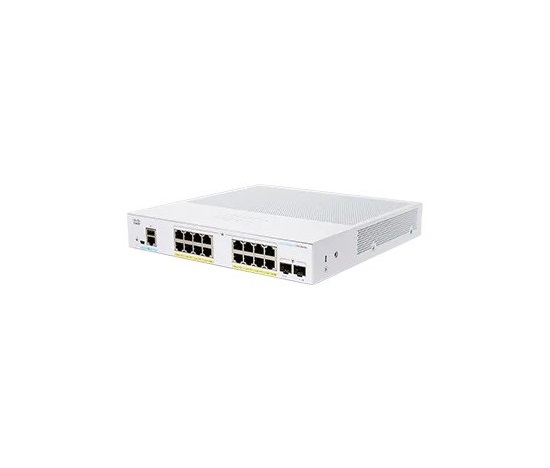 BAZAR - Cisco switch CBS250-16P-2G (16xGbE,2xSFP,16xPoE+,120W,fanless) - REFRESH - poškozený obal
