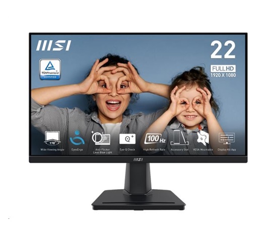 MSI LCD PRO MP225, 21.45", 1920 x 1080, VA, 100Hz, 300nits, VESA 100x100, Black